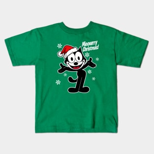 FELIX MEOWRRY CHRISTMAS Kids T-Shirt